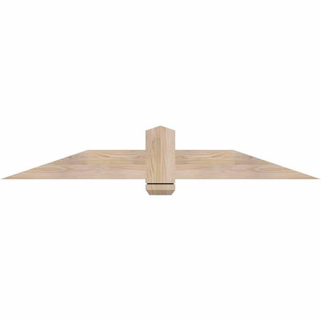 Ekena Millwork Eugene Smooth Timber Gable Bracket, Douglas Fir, 60"W x 10"H x 1 1/2"D x 5 1/2"F, 4/12 Pitch GBW060X10X0206EUG00SDF